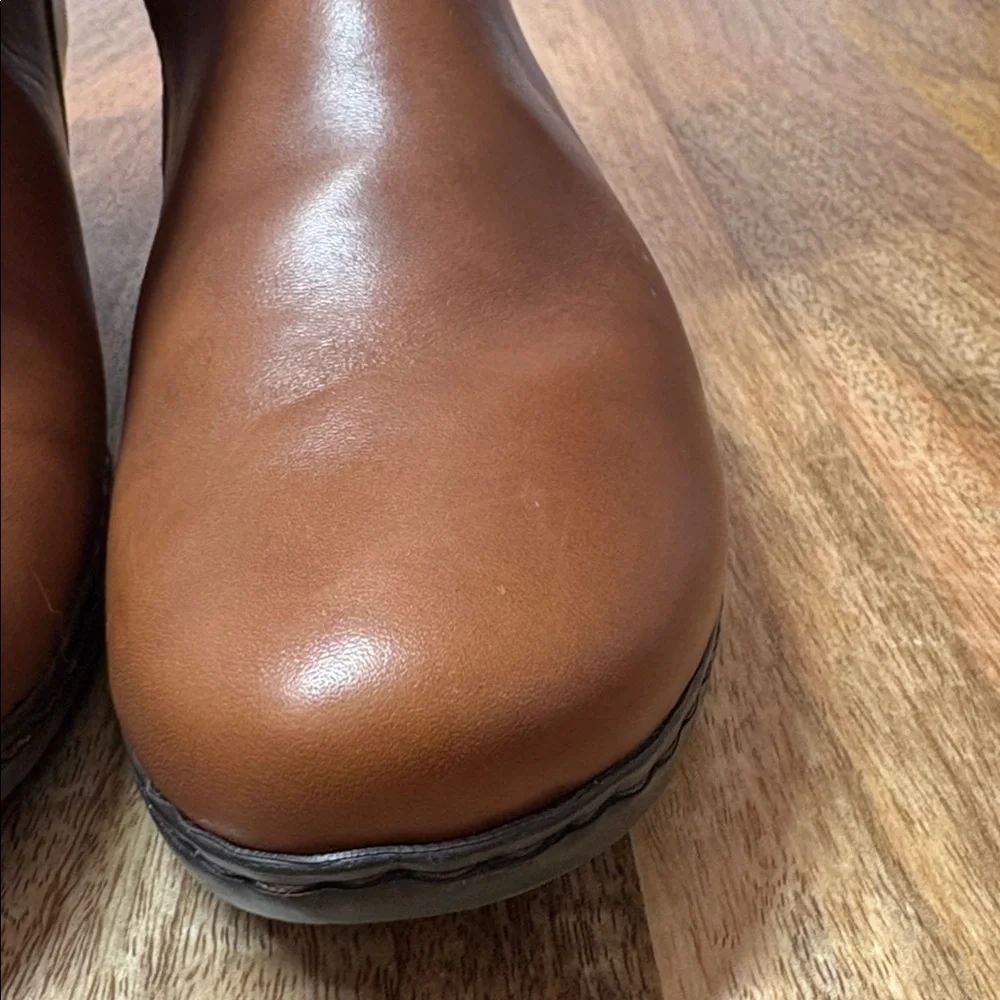 Reiker Brown Leather Lined Zipper Ankle Boots Size 41